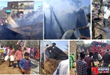 टाकळी येथे भिषण आगीचा तांडव: गुरांच्या गोठ्याला आग लागून 7 लाखांचे नुकसान