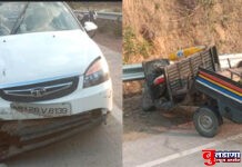 अॅपे व कारची धडक; 2 जण गंभीर