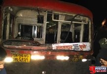 चिंचपूर फाट्याजवळ मलकापूर-पुणे बस खड्डयात पडली; 10 प्रवाशी जखमी